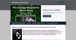 Desktop Screenshot of bellydancesheetmusic.com